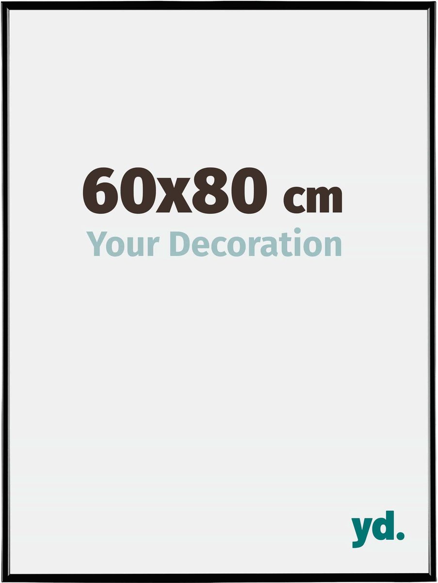 yd. Your Decoration - Fotolijst 60x80 cm - Kunststof - Zwart Hoogglans - Evry