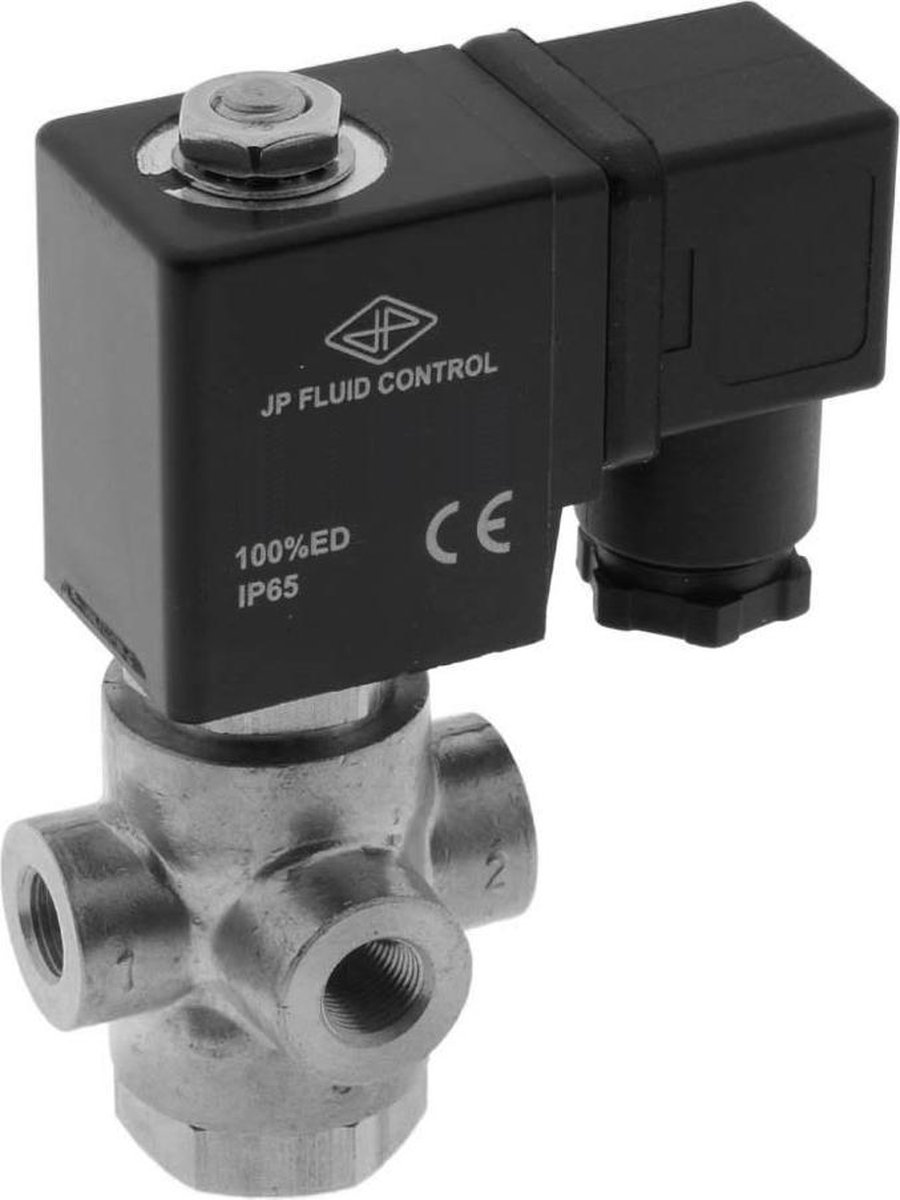 Magneetventiel TP-DC 1/8'' 3/2 Weg DI RVS EPDM 0-9bar 12V DC - TP-DC018S020E-012DC