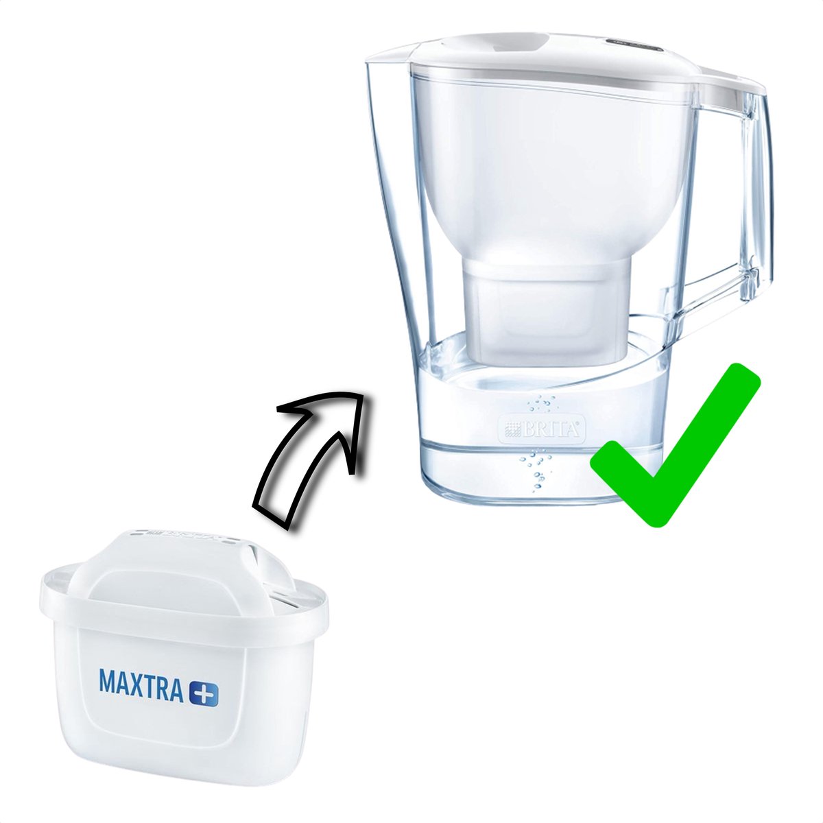 Carafe filtrante Marella XL blanche 3,5L dont 2,2L d'eau flitrée avec une 1  cart