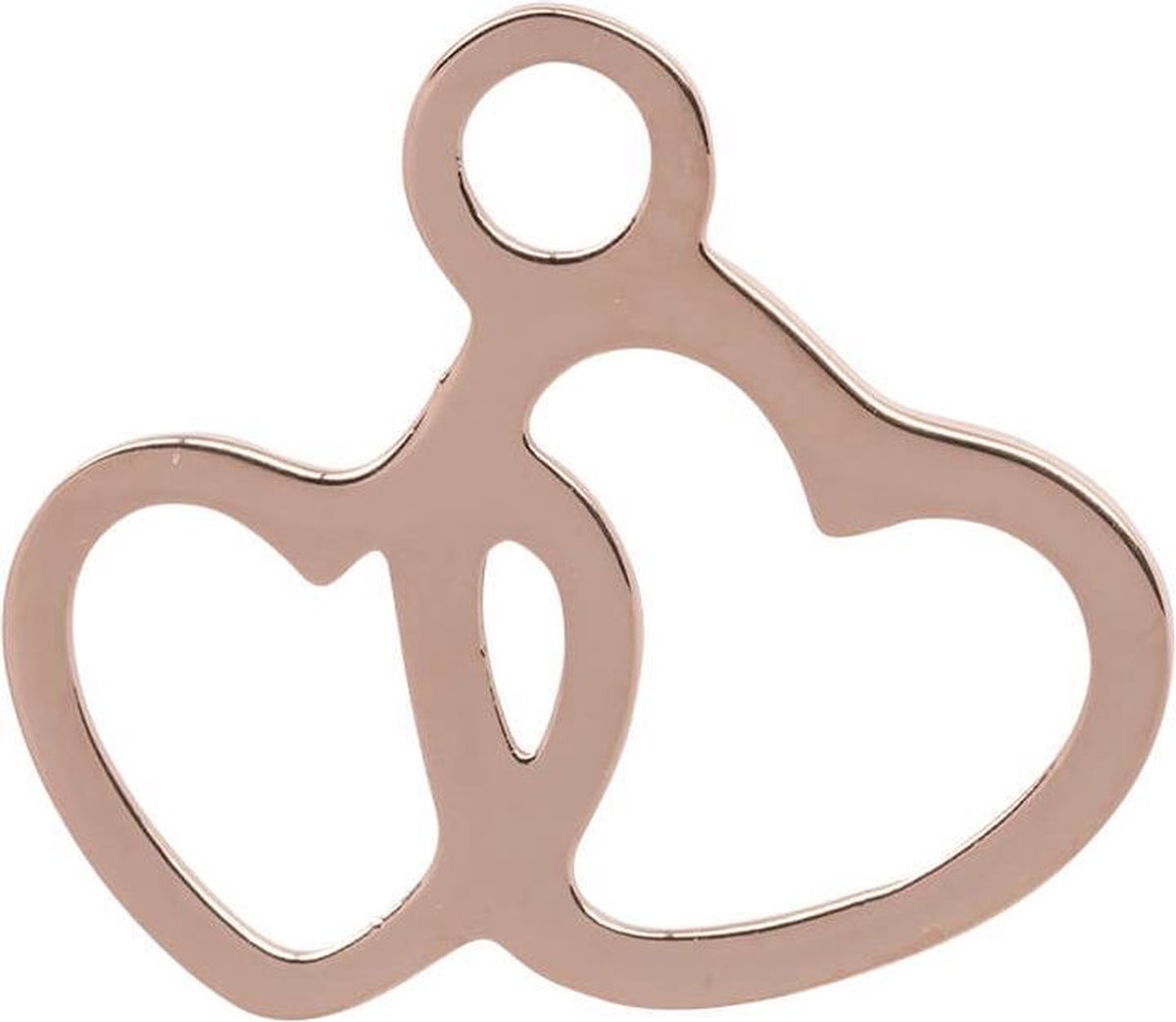 iXXXi-Jewelry-2 Hearts-Rosé goud-dames-Bedel-One size