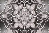 Fotobehang Abstract Modern Design Pattern Flowers | XXL - 312cm x 219cm | 130g/m2 Vlies