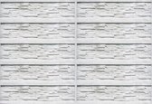 Fotobehang Brick Stone Texture White | XL - 208cm x 146cm | 130g/m2 Vlies