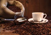 Fotobehang Coffee Cafe | PANORAMIC - 250cm x 104cm | 130g/m2 Vlies
