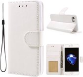 Crazy horse witte pu leren iPhone 7 portemonnee hoesje