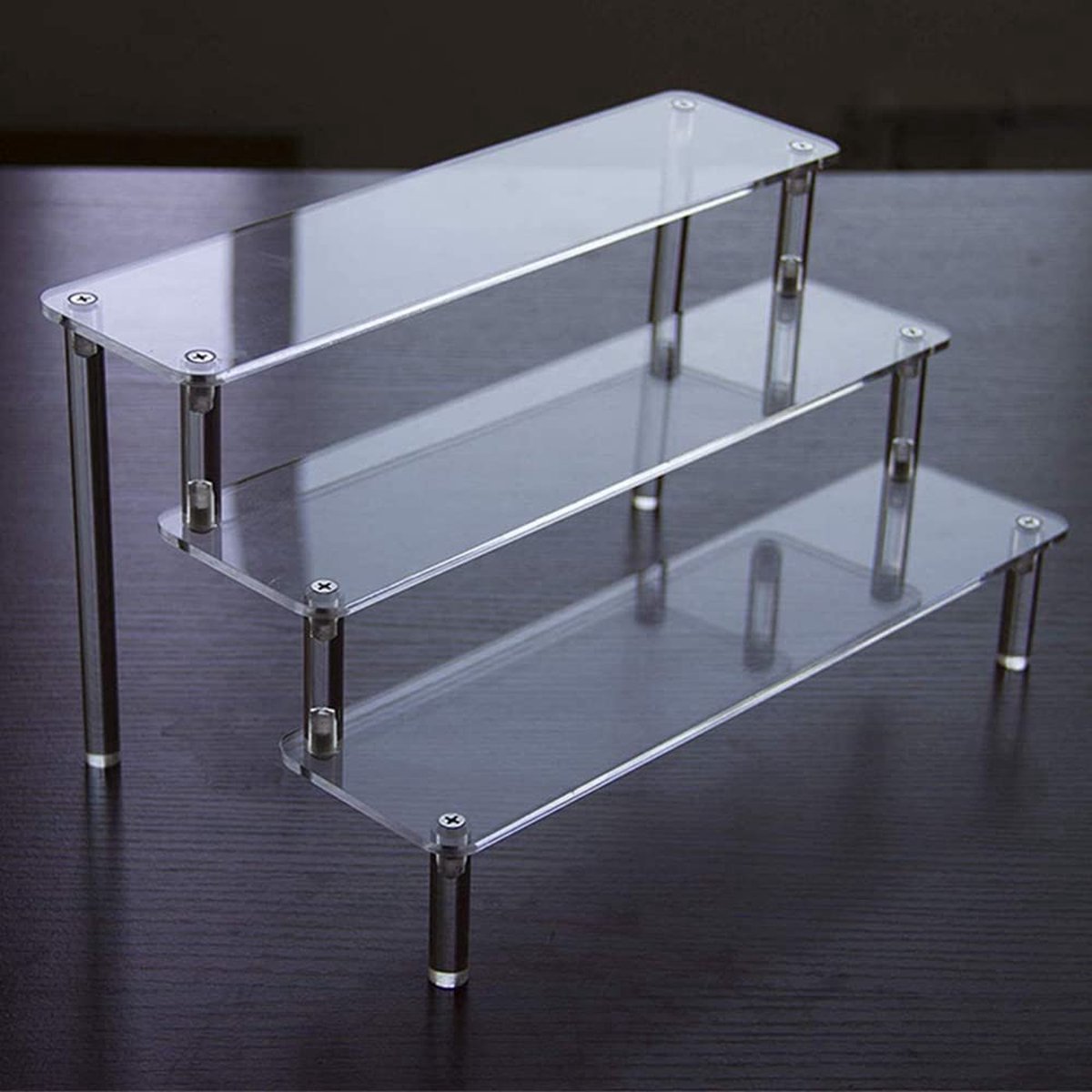 Displaystandaard van acryl, 3-dieren, helder acryl display risers, transparante acrylstandaard riser rek, sieraden display riser plankje, showcase, display decotrap, voor cosmetica en kunsthandwerk show