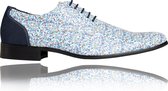 BLUASIS - Maat 47 - Lureaux - Kleurrijke Schoenen Voor Heren - Veterschoenen Met Print
