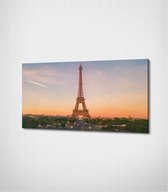 Paris - Eiffel Tower Canvas- 100 x 60 cm - Steden - Schilderij - Canvas - Slaapkamer - Wanddecoratie  - Slaapkamer - Foto op canvas