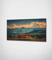 Quiet Switzerland Canvas- 100 x 60 cm - Landschap - Schilderij - Canvas - Slaapkamer - Wanddecoratie  - Slaapkamer - Foto op canvas