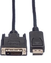 ROLINE DisplayPort Kabel DP Male - DVI Male (24+1), zwart, 3 m