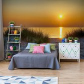Papier peint Coucher de soleil sur la plage | V8 - 368 cm x 254 cm | Polaire 130gr / m2