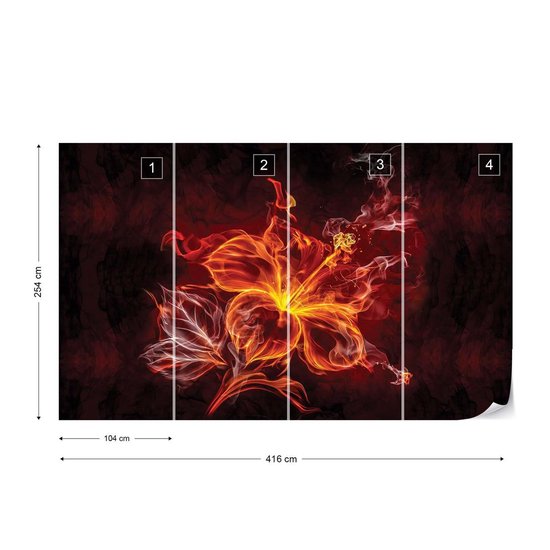 Papier Peint Fleur | XXXL - 416 cm x 254 cm | Polaire 130g / m2