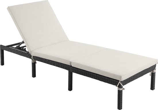 Lpimbgr Matras, kussen voor zonnebad, ligstoel, zonnebad, tuinligstoel, zacht, opvouwbaar, 160 x 48 x 8 cm (rozerood