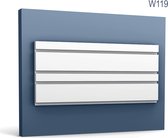 3d muurpaneel Orac Decor W119 MODERN BAR MIX Wandpaneel Sierelement Lijstwerk modern design wit 2 m