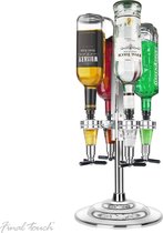 Final Touch - Drankdispenser vrijstaand – Bar Butler – Flessenhouder 4 voudig