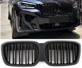 Calandre sportive pour BMW iX3 G08 (Facelift) double barres noir mat