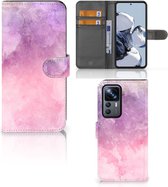 Telefoonhoesje Xiaomi 12T | 12T Pro Flipcase Pink Purple Paint