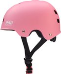 Casque rose avec sangles et boucle noires. Logo PRO SPORT LIGHTS sur le côté.