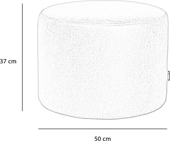 Bronx71® Bouclé poef Nora wit