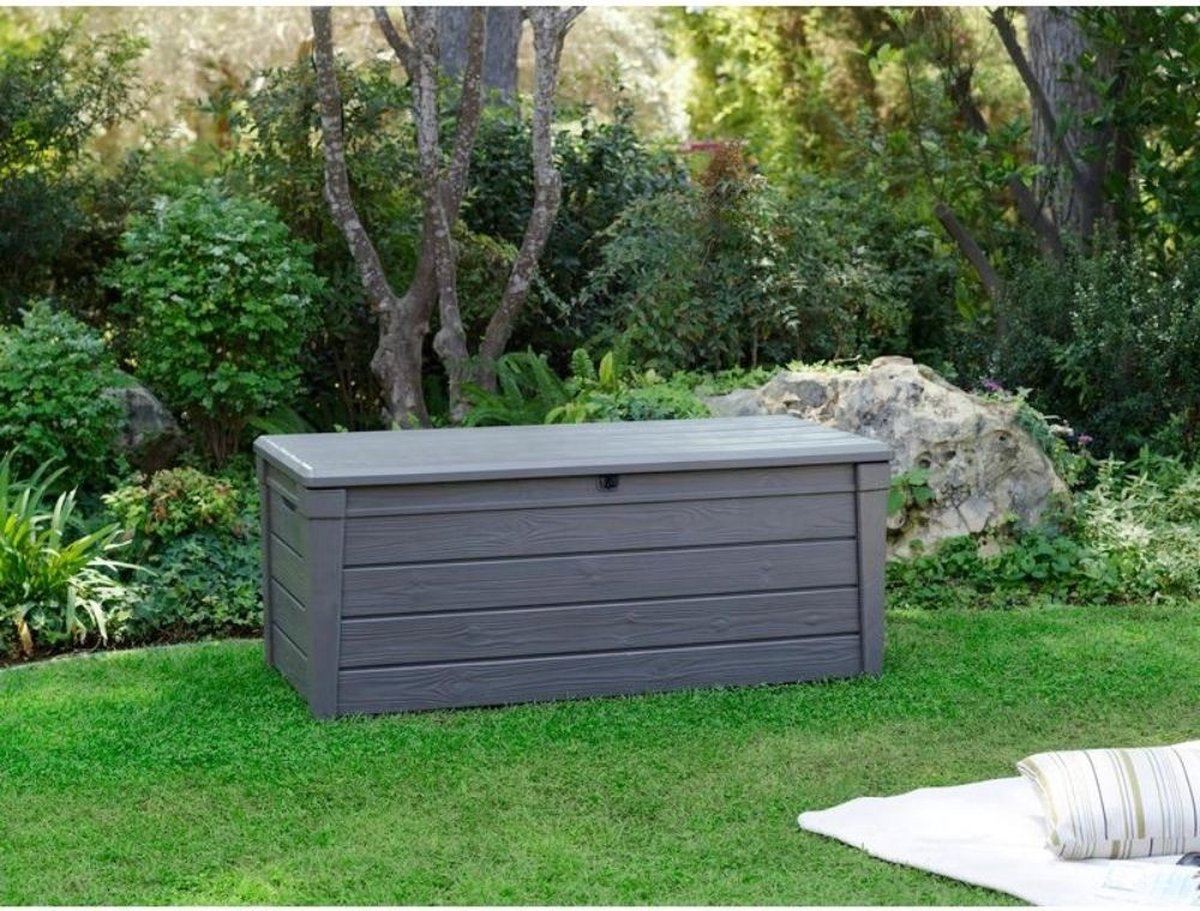 Keter Brightwood Opbergbox - 455L - 145x69,7x60,3 cm - Grafiet