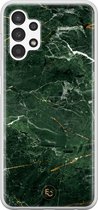 Hoesje geschikt voor Samsung Galaxy A13 4G - Marble jade green - Soft Case - TPU - Marmer - Groen - ELLECHIQ