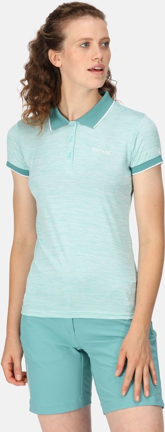 Het Regatta Remex II T-shirt met korte mouwen - dames - sneldrogend - polohals - Aquablauw
