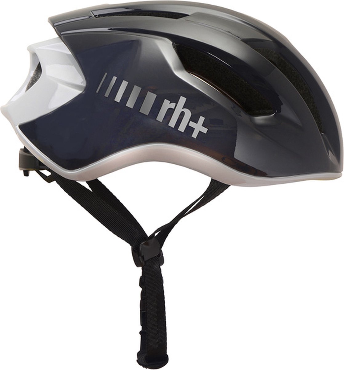 RH+ Fietshelm Compact Shiny Lavagna/Shiny Pearl – L/XL (58-61cm)
