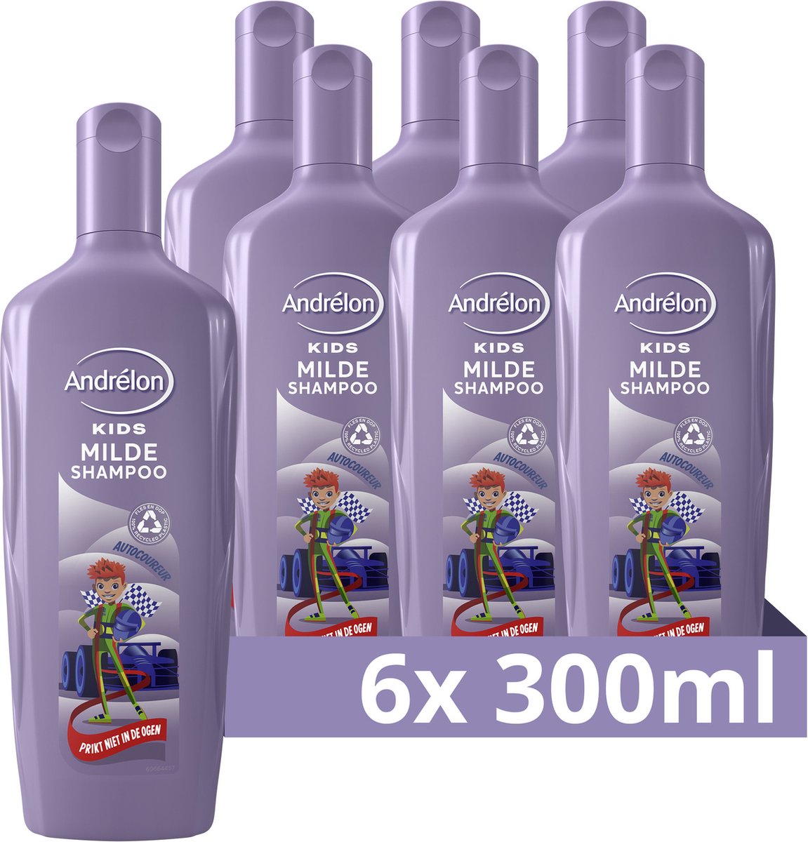 Andrelon Kids Autocoureur shampoo - 6 x 300 ml - voordeelverpakking