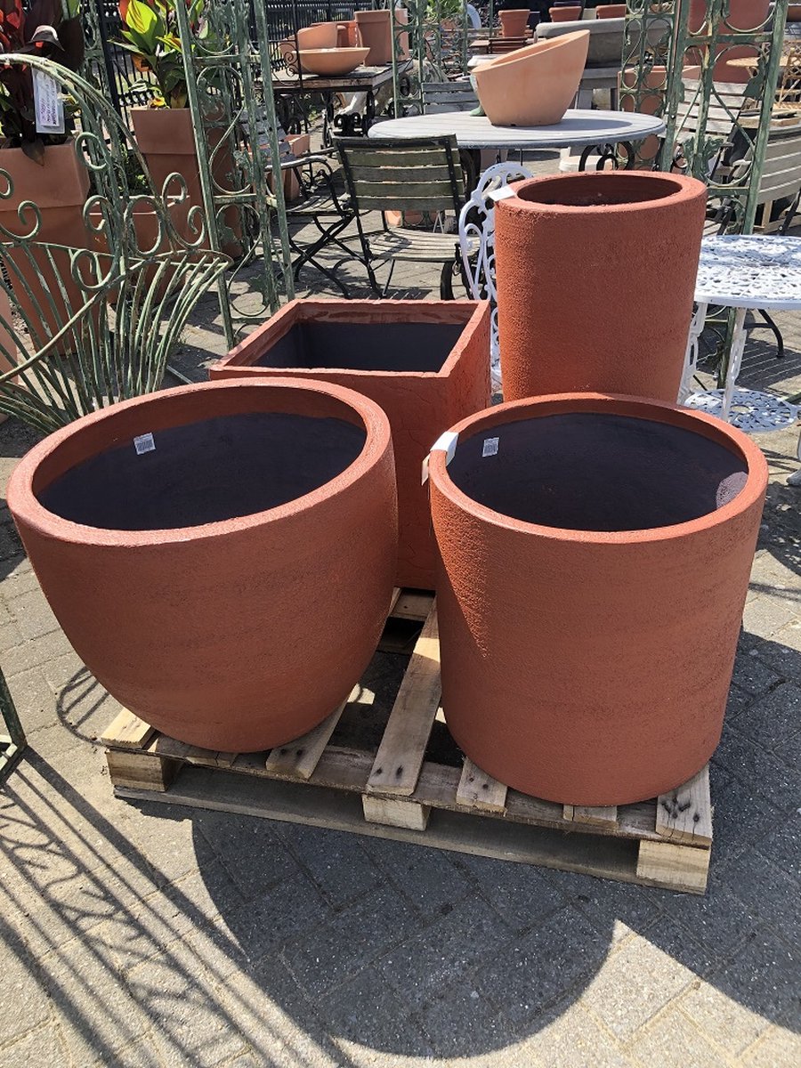 Pottery Pots Bac à fleurs pour intérieur et extérieur - couleur terra