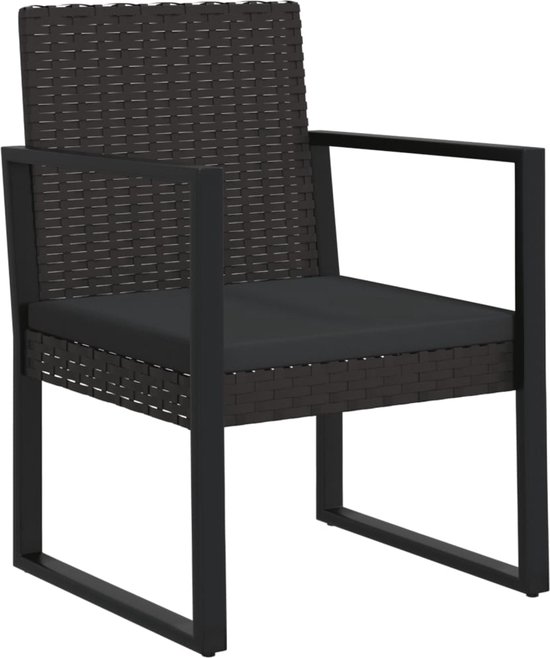 vidaXL Ligbed met Kussen en Theetafel Tuinbed Zonnebed Ligstoel Terras Loungebed Loungemeubel Ligmeubel Tuinmeubel Meubilair Poly Rattan Crèmewit