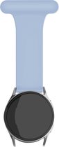 Strap-it Smartwatch bandje 22mm - Siliconen verpleegkundige band - geschikt voor Samsung Galaxy Watch 1 46mm / Watch 3 45mm / Gear S3 Classic & Frontier - Polar Vantage M / M2 / V3 / Grit X / Grit X Pro - OnePlus Watch - lichtblauw
