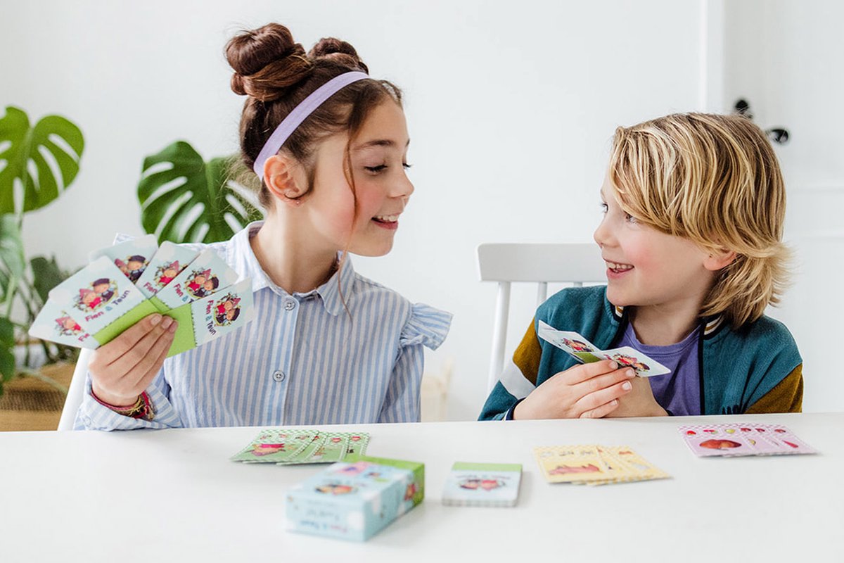Fien & Teun kwartet - boerderij thema, educatief spel cadeautip - 32 kaarten, 8 kwartetten - vanaf 3 jaar - Bambolino Toys — afbeelding 5