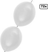 72x Doorknoop ballon wit 25cm – Ballon festival themafeest