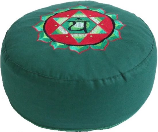 YogaStyles Meditatiekussen Groen 4de Chakra van YogaStyles — afbeelding 2