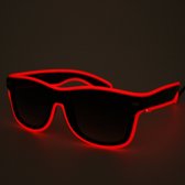 LOUD AND CLEAR® - LED Bril Rood - Draadloos - Oplaadbaar - Lichtgevende Bril - Bril met Licht - Feestbril - Party Bril - Carnaval