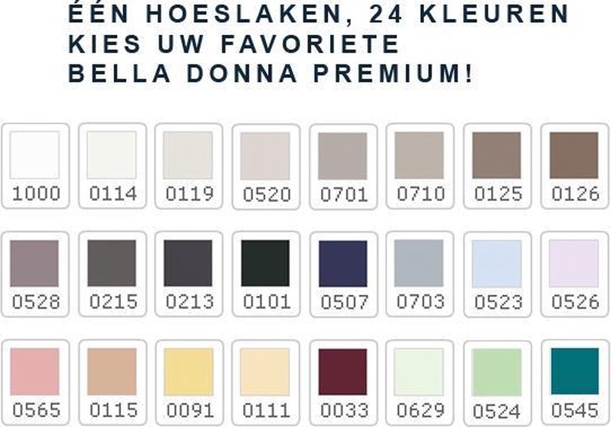 Bella Donna Premium hoeslaken 90/100 br x 190 tot 220 | bol