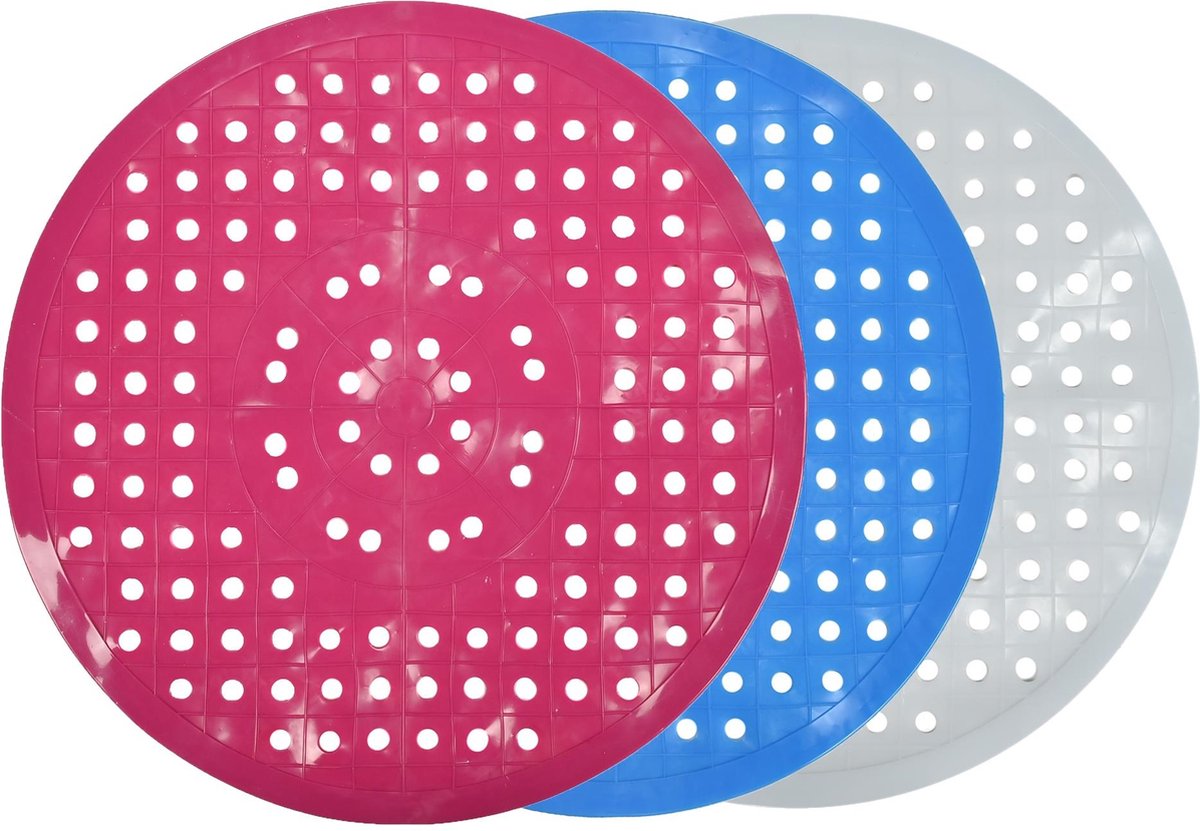 Benson Ronde PVC gootsteenmat - assorti kleuren - 29 cm - per stuk