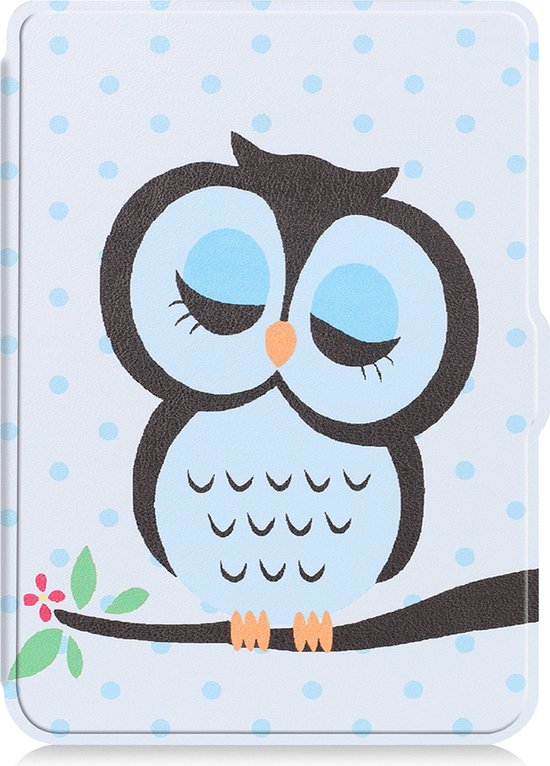 Hoes Geschikt voor Kobo Clara HD Hoesje Bookcase Cover Hoes - Hoesje Geschikt voor Kobo Clara HD Hoes Cover Case - Uil van EZIOZZ. — afbeelding 3