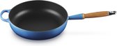 Bol.com Le Creuset Hapjespan - Sauteuse - Signature - Azure - Ø 28 cm / 36L - Geëmailleerde Anti-aanbaklaag - Duurzaam Vaatwasse... aanbieding