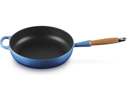 Le Creuset Hapjespan - Sauteuse - Signature - Azure - Ø 28 cm / 3,6L - Geëmailleerde Anti-aanbaklaag - Duurzaam, Vaatwasserbestendig en Ideaal voor Sauteren, Braden en Gezond Koken