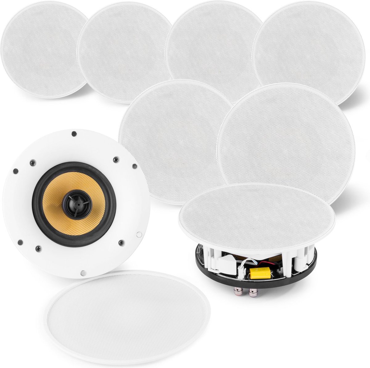Inbouw speaker set (4x) - Power Dynamics WCS50 wifi plafondspeakers Bluetooth - 400W
