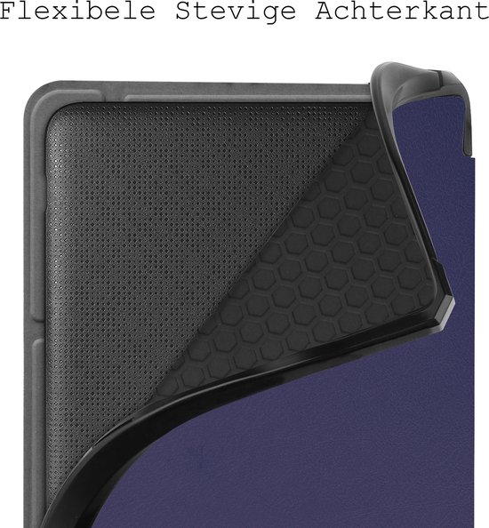 Hoes Geschikt voor Kobo Libra 2 Hoesje Bookcase Cover Hoes Trifold - Hoesje Geschikt voor Kobo Libra 2 Hoes Cover Case - Donkerblauw van Merkloos — afbeelding 5