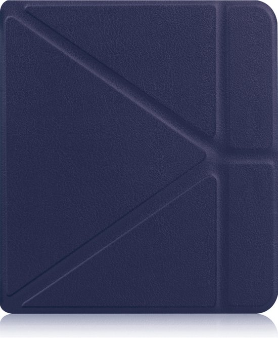 Hoesje Geschikt voor Kobo Libra 2 Hoes Book Case - Hoes Geschikt voor Kobo Libra 2 Hoesje Book Cover - Donkerblauw