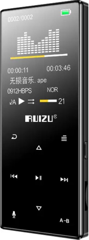 Ruizu D29 MP3 Speler - HiFi - Superieure geluid - Duurzame batterij -  Bluetooth | bol.com