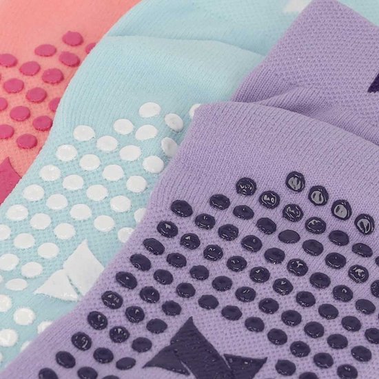 Xtreme Yoga Sokken Pastel Roze / Groen / Paars - 6 paar - Pilates sokken - Antislip - Anatomisch voetbed - Maat 39/42 van Xtreme — afbeelding 4