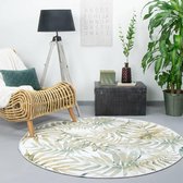 Rond vloerkleed - Palmier Leaves Nature Ø 150cm