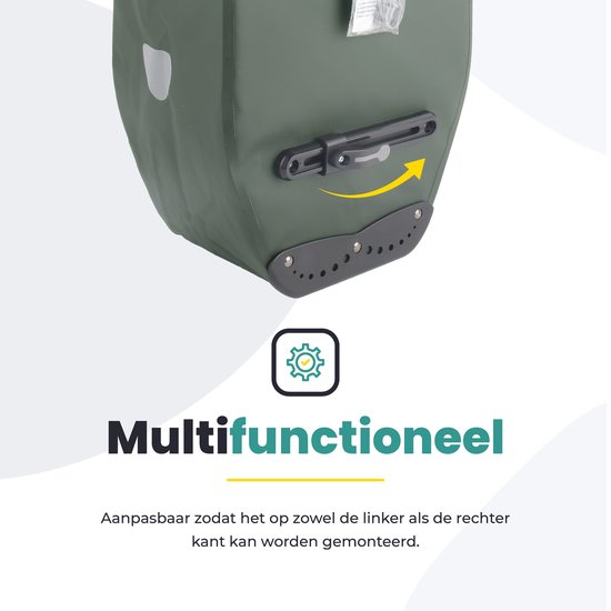Voltano Luxe Fietstas 28L - Enkele Pakaftas - Olijf Groen - 100% Waterdicht van Voltano — afbeelding 5