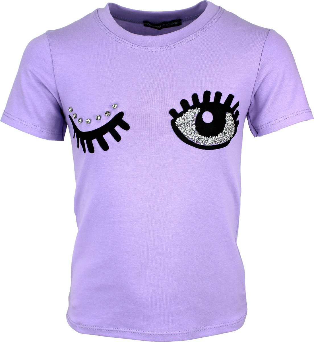 S&C Shirtje Knipoog lila Kids & Kind Meisjes Paars - Maat: 98/104