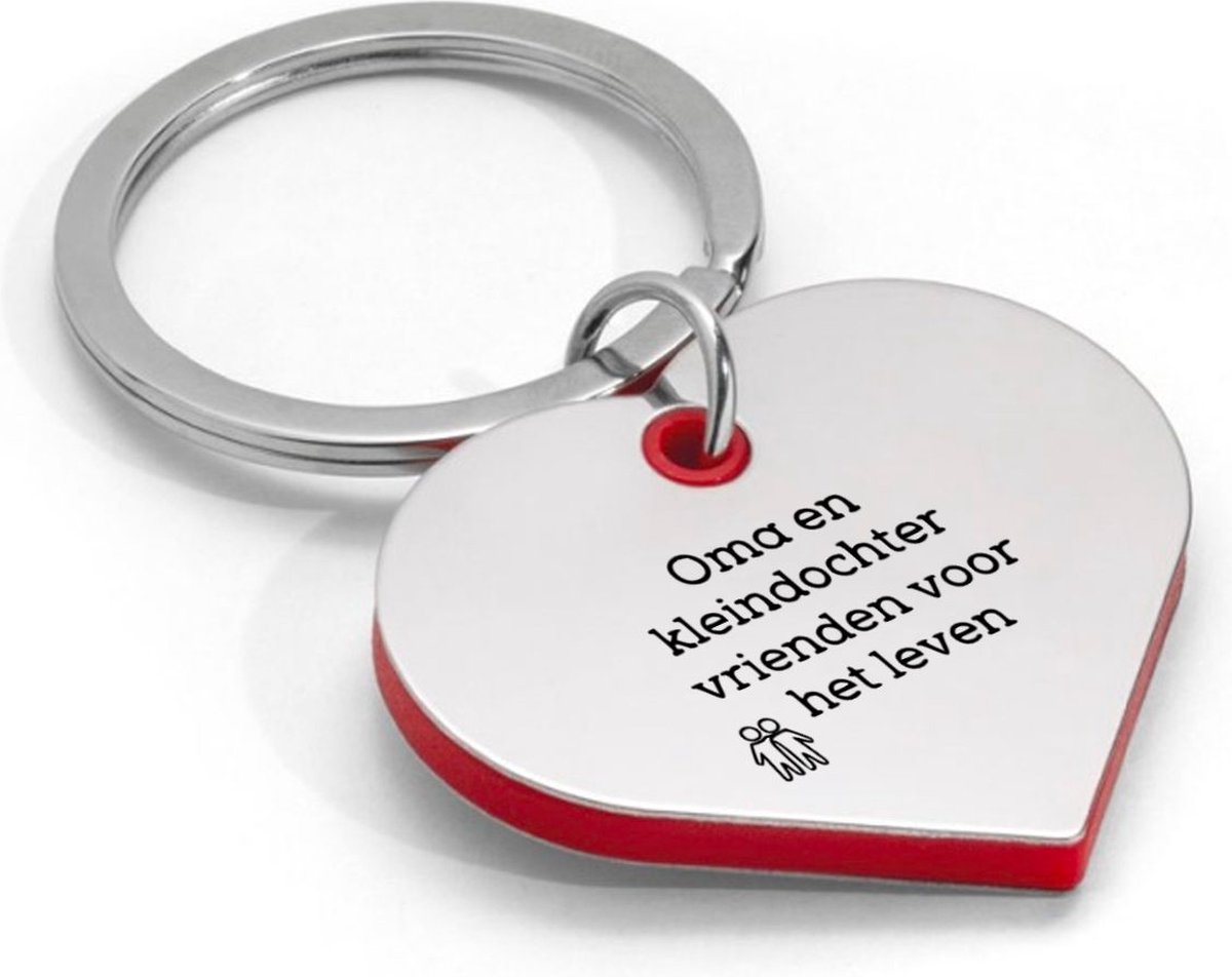 Akyol Sleutelhanger - Oma en kleinzoon vrienden voor het leven - 2,5 x 2,5 CM Akyol Sleutelhanger - Oma en kleinzoon vrienden voor het leven - 2,5 x 2,5 CM