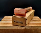 Mr. Mambu's - Bamboe Saftey Razor - Rose Goud - inclusief 5 scheermessen