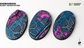 Alien Infestation Bases Pre-Painted (3x 75mm Oval )